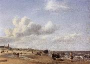 VELDE, Adriaen van de The Beach at Scheveningen wr Norge oil painting reproduction